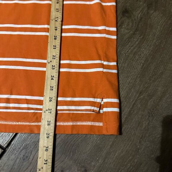 Vintage Trailer Mens Orange Striped Polo Vintage Fit Cotton Size Medium - Picture 11 of 11